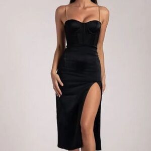 melina bodycon side slit dress in black Lucy in the Sky Melina Bodycon Side Slit Dress, Black, Small : Amazon.sg: Fashion